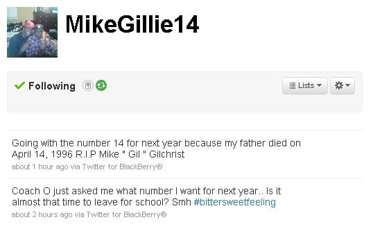 Mike Gilchrist Twitter