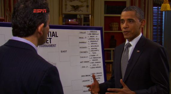 President Barack Obama Picks NCAA Brackets